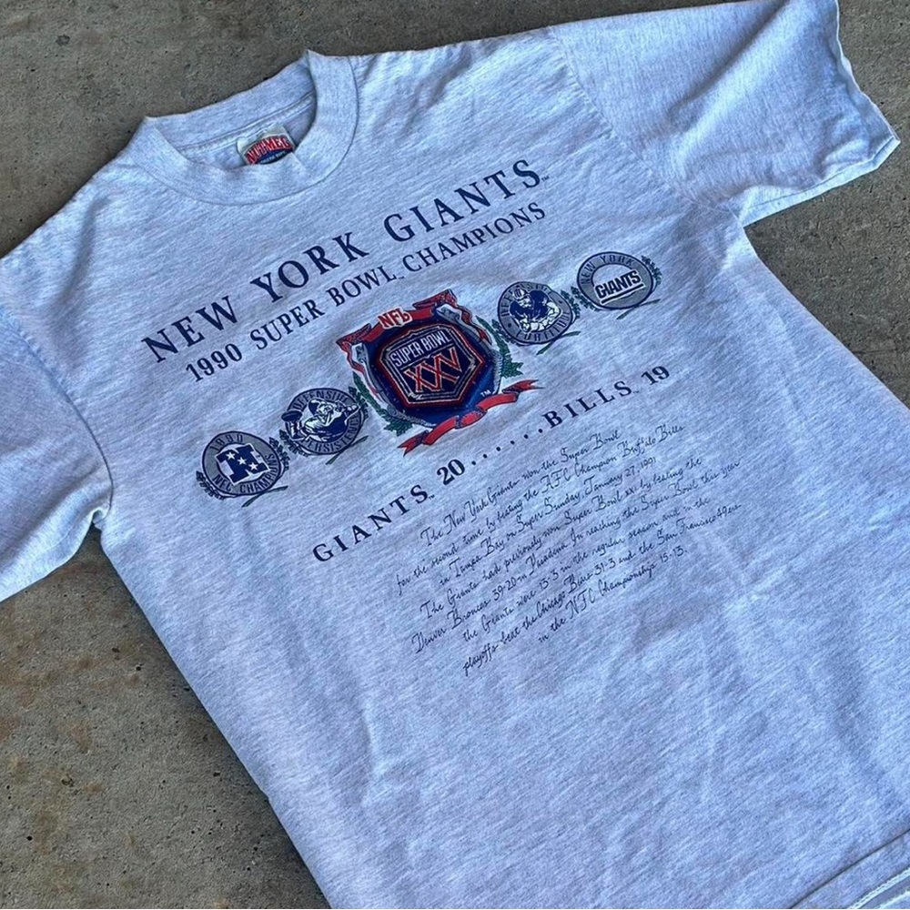 Limited Edition New York Giants 1990 Super Bowl XXXIV Victory T-Shirt